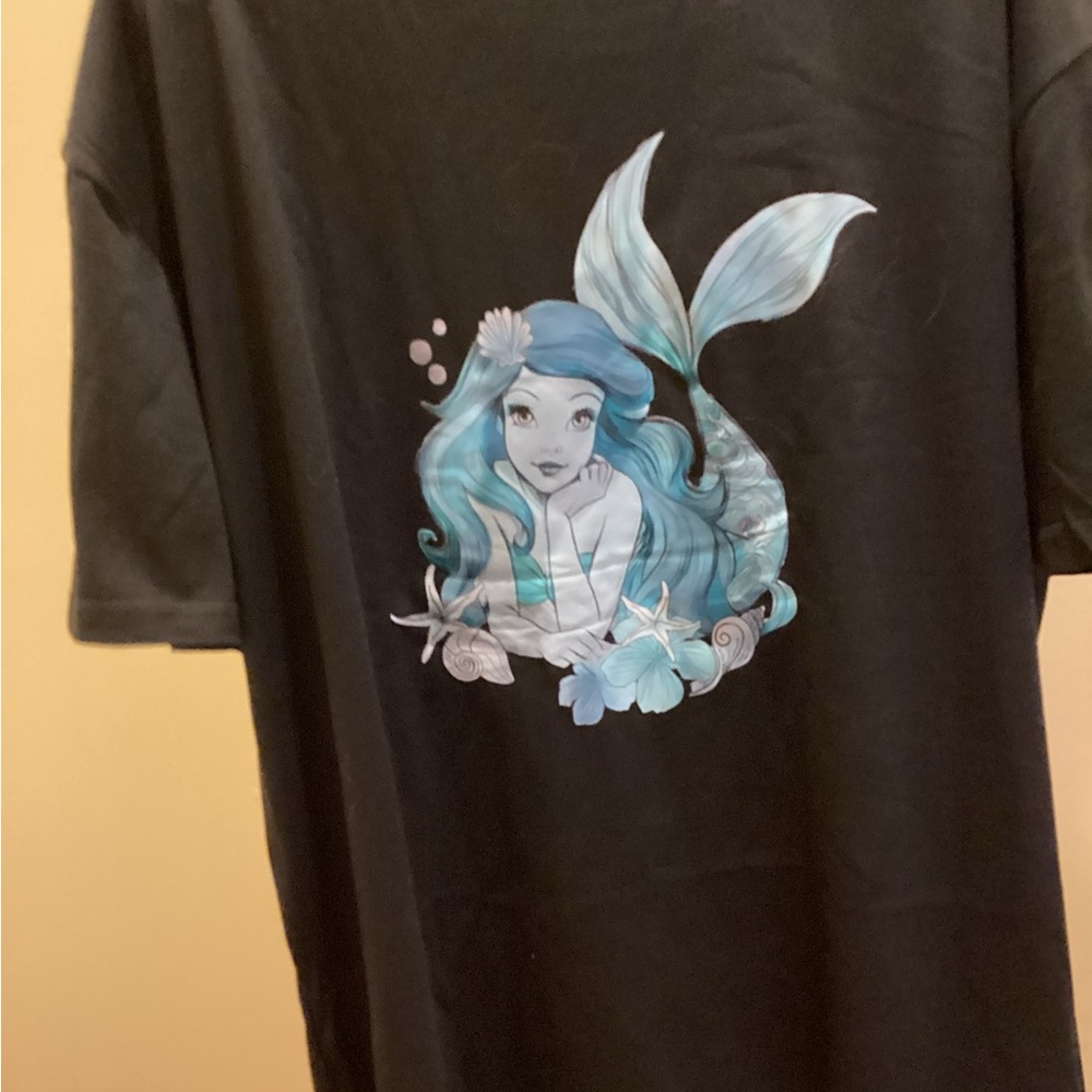 Ariel Princesses Little Mermaid Black T Shirt 3XL NWOT - Picture 2 of 4